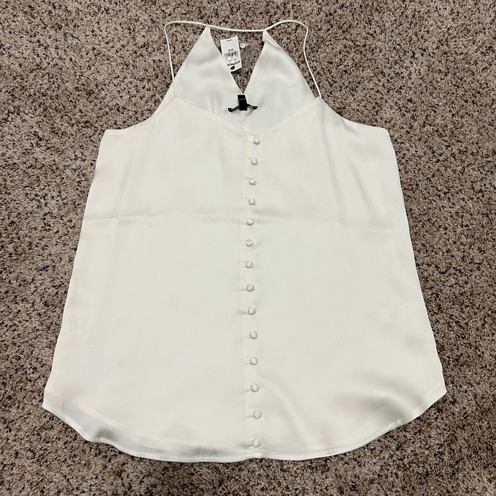 Elegant White Halter Top
